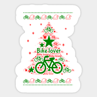 bicicleta en navidad Sticker